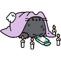 Nervous Scaredy Cat Sticker by Pusheen