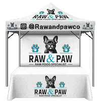 Dog Food Pet Store Sticker by Raw And Paw Co