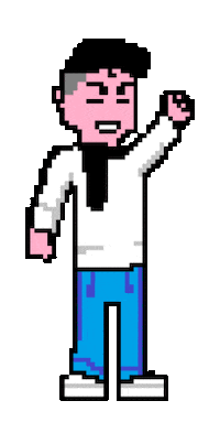 Happy Pixel Sticker by bandaingrime