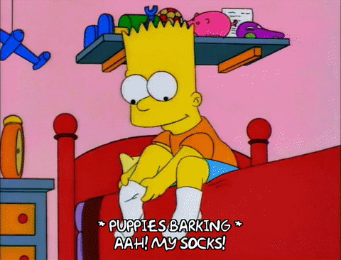 Scared Season 6 GIF by The Simpsons