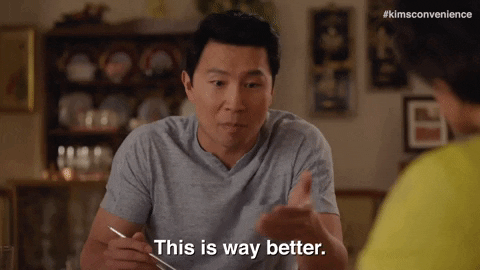 Food Drink Eating GIF by Kim's Convenience