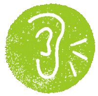 Illustration Listen Sticker by kreisrund-redaktion.de