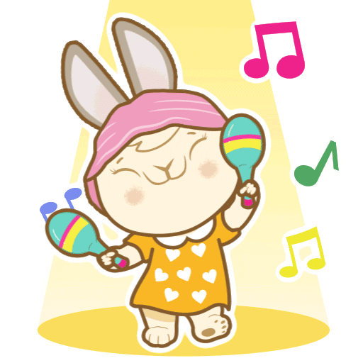Happy Bunny Sticker by familiesforlife.sg