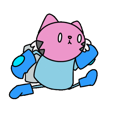 Sci-Fi Running Sticker by whitaswhit