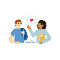 timelycare love friends support talk Sticker