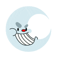 glux_ smile cool night moon Sticker
