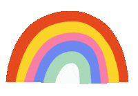Rainbow Love This Sticker by Happy Peach Club