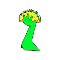TinyLittleMonster tinylittlemonster jenrearick tinytacoarm monsterhandwithtaco Sticker
