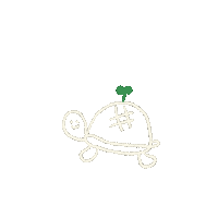 Leaf Turtle Sticker