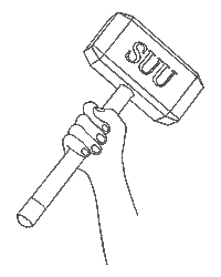 Thor Hammer Sticker by Southern Utah University