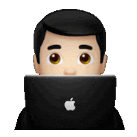 Work Apple Sticker