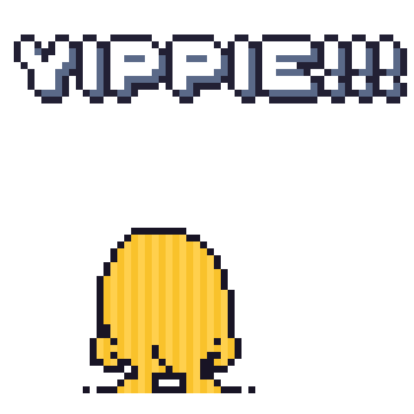 Happy 8Bit Sticker by Potatozzz by 9GAG