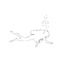 midwestmermaids scuba diving scuba diver female scuba diver woman scuba diver Sticker
