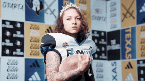 Womens Football Smile GIF by Women's National Football Conference