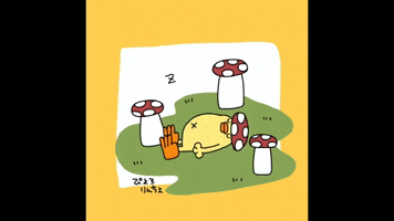 chick people Piyo sleep mushroom Style 