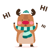 Maroonstudio christmas deer bell jingle Sticker