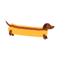 Hotdog Dachshund Sticker by Global Pet Expo