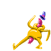 neilsanders dance fun silly fancy Sticker