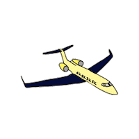 KKTWW travel plane airplane transportation Sticker