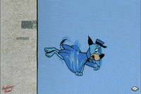 huckleberry hound falling GIF
