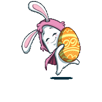 CaricanecasOficial bunny chocolate ovo doce Sticker
