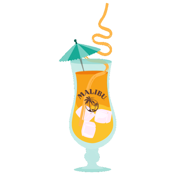 Happy Party Sticker by Malibu Rum