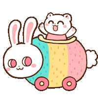cat_ip rabbit midautumn mikan catip Sticker