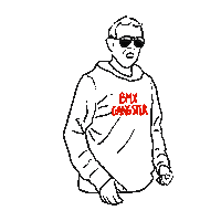bmxgangster race freestyle bmx gangster Sticker