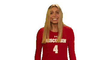 Nervous Wisconsin Volleyball Sticker by Wisconsin Badgers