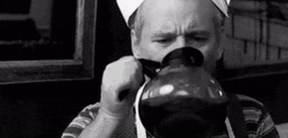 TheCoffeeMan giphygifmaker big sip coffee gm ready GIF