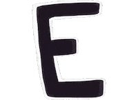 E Alphabet Sticker