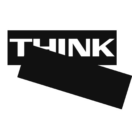Think Black Sticker by Sanjyt Syngh