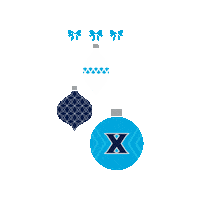 Christmas Ornament Lets Go X Sticker by Xavier University