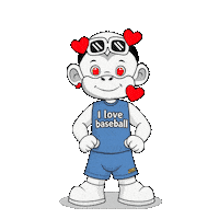 I Love Baseball Bas Sticker by Zhot