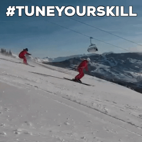 tuneyourskill giphygifmaker snow winter ski GIF