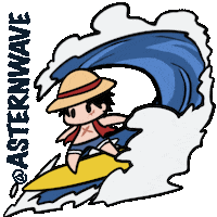 Surf Wakesurf Asternwave Luffy Sticker by Astern Wave