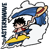Luffy Asternwave Wakesurf Surfing Wakesurfing Wave Sticker by Astern Wave