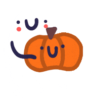 Happy Jack O Lantern Sticker by Eledraws (Eleonore Bem)