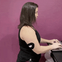 mybodymyqueen hair flip shimmy wfh work from home GIF
