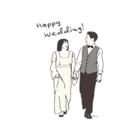 Happywedding Sticker
