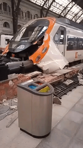 Dozens Injured as Train Hits Barrier in Barcelona Station