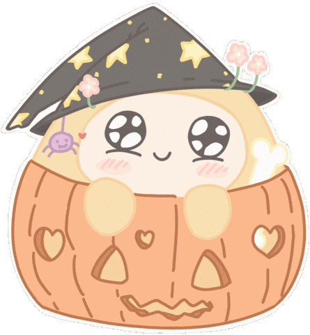 Excited Halloween Sticker