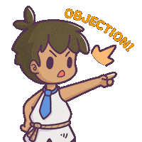 Ace Attorney No Sticker by Castaways