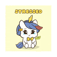 Stressed Deep Breath Sticker by Brave Unicorn