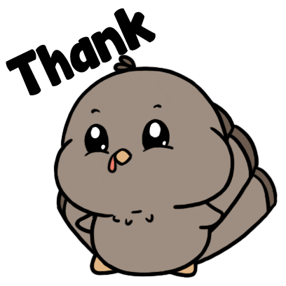 dance thank you Sticker by Aminal Stickers