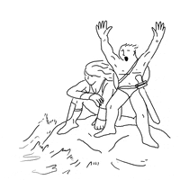rafaldominik couple drawing sea epic GIF