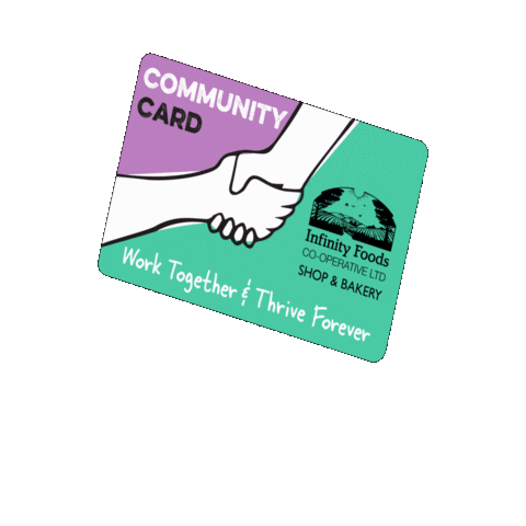 Community Card Sticker by InfinityFoods