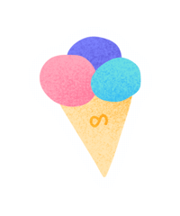 Outcrowd hot summer ice icecream Sticker