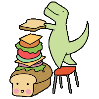 hungry dinner Sticker by Loof and Timmy