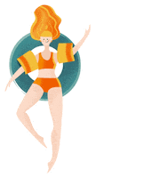 Girl Summer Sticker by Berchida